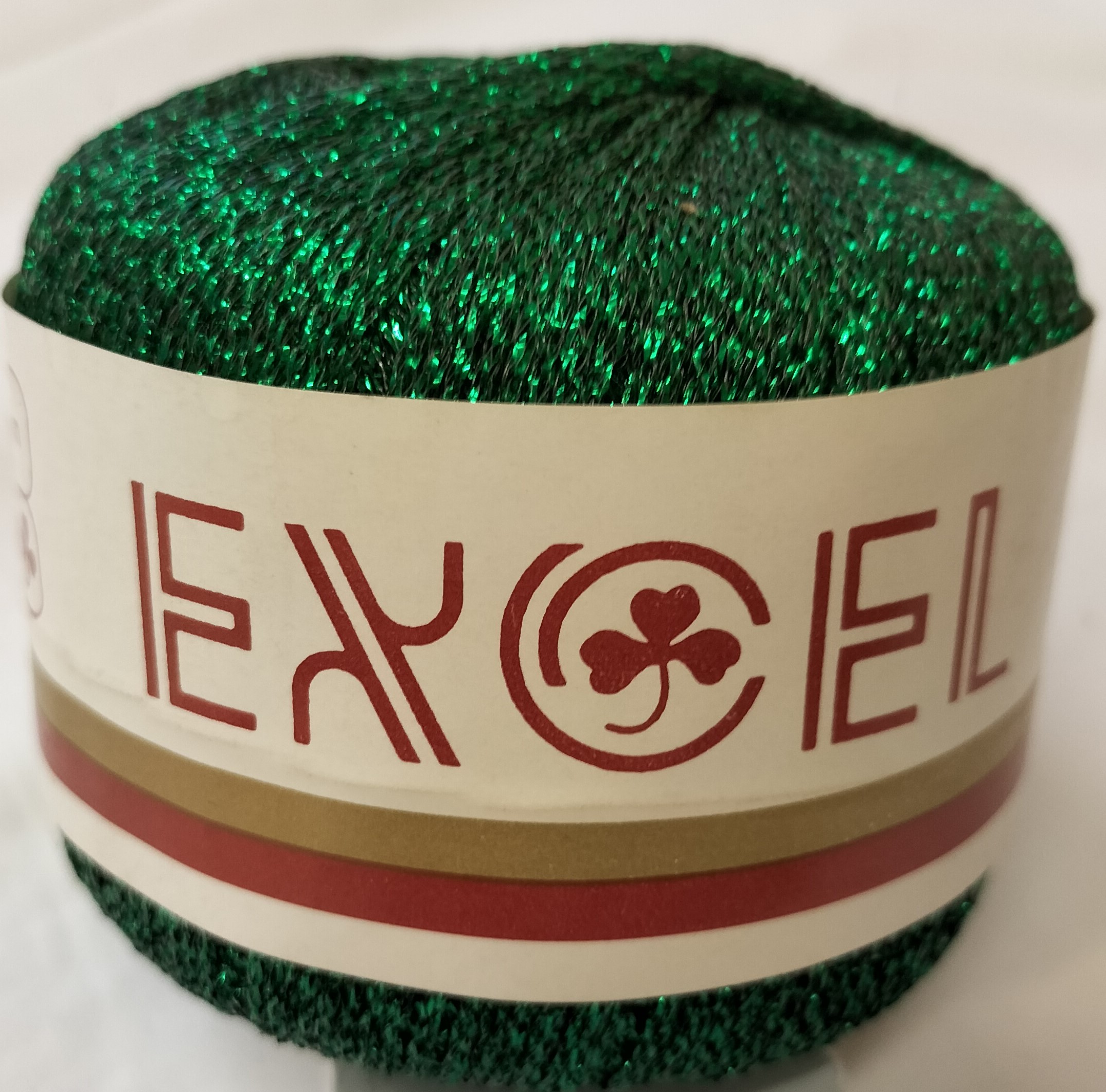 Metallic Yarn, Excel, 20Gm, Green - Ball